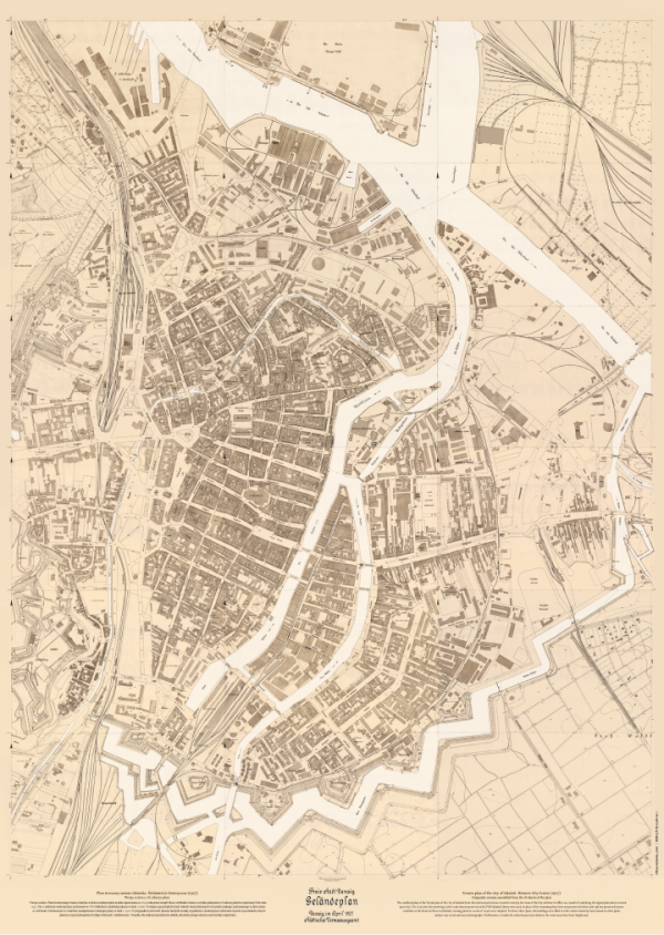 Plan terenowy miasta Gdańska. Śródmieście historyczne (1927). Edycja kompaktowa